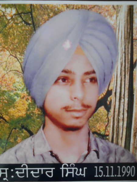 Photo of Didar Singh, victim of extrajudicial execution on November 15, 1990, in Khemkaran, Khalra, Valtoha, by Punjab Police