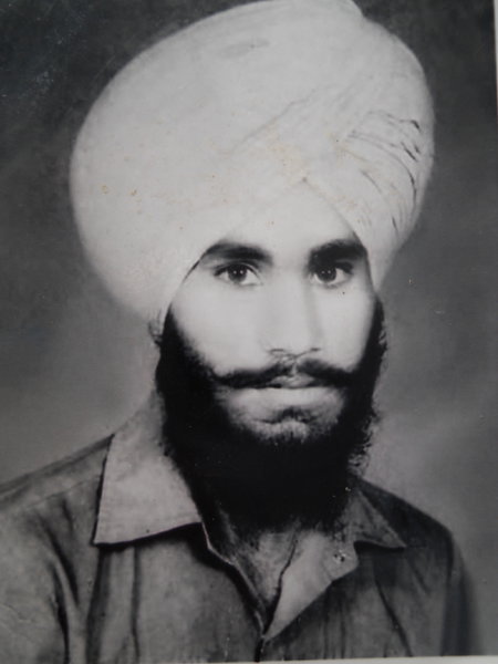Photo of Manjit Singh, victim of extrajudicial execution between November 15, 1994 and November 30,  1994, in Samrala, by Punjab Police