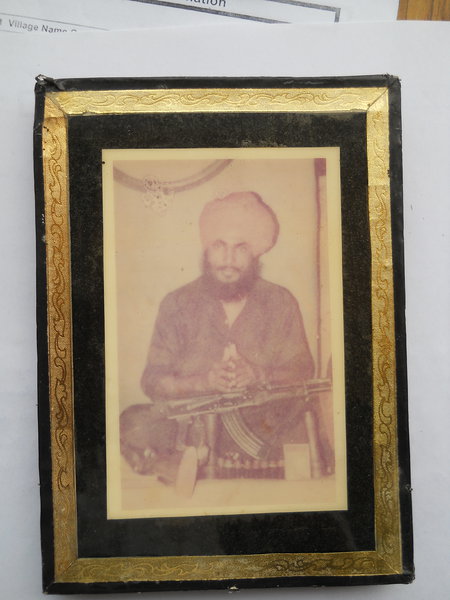 Photo of Rashpal Singh, victim of extrajudicial execution on March 25, 1992, in Bulhowal, Hoshiarpur,  by Punjab Police; Central Reserve Police Force, in Bulhowal, by Punjab Police