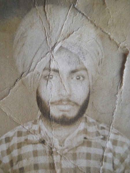 Photo of Makhan Singh, victim of extrajudicial execution between January 1, 1990 and January 31,  1990, in Sarhali Kalan, by Punjab Police