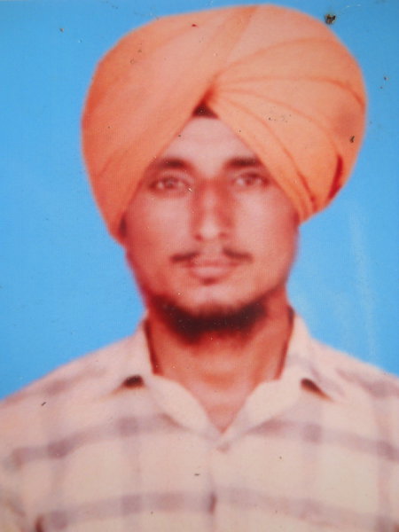 Photo of Balraj Singh, victim of extrajudicial execution on July 19, 1990, in Sarhali Kalan, by Punjab Police