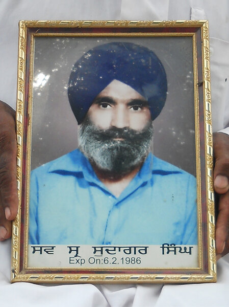 Photo of Sudsgar Singh, victim of extrajudicial execution on February 06, 1986Army