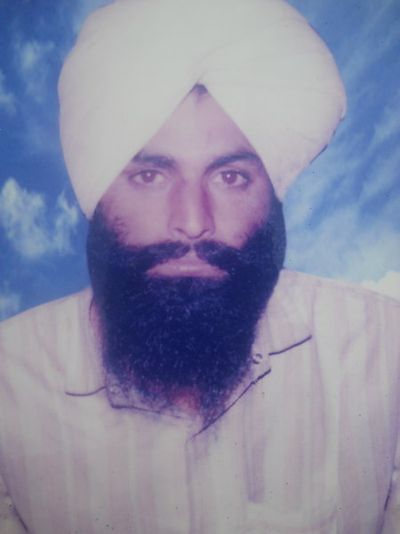Photo of Harbhajan Singh, victim of extrajudicial execution on June 26, 1991, in Mehta, by Punjab Police; Central Reserve Police Force