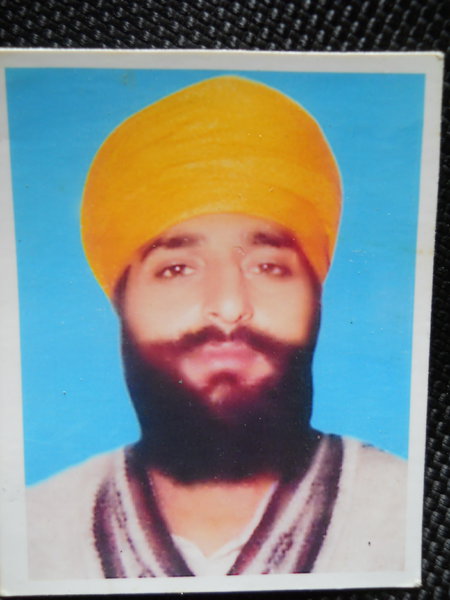 Photo of Gurvinder Singh, victim of extrajudicial execution on May 30, 1991, in Tarn Taran, by Punjab Police