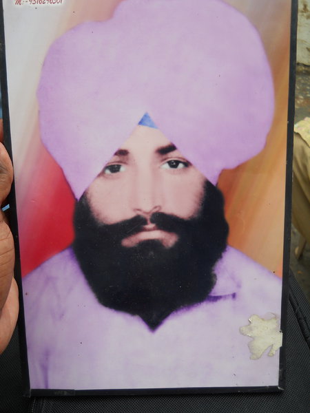 Photo of Sukhdev Singh, victim of extrajudicial execution on October 25, 1989, in Mehta, by Punjab Police