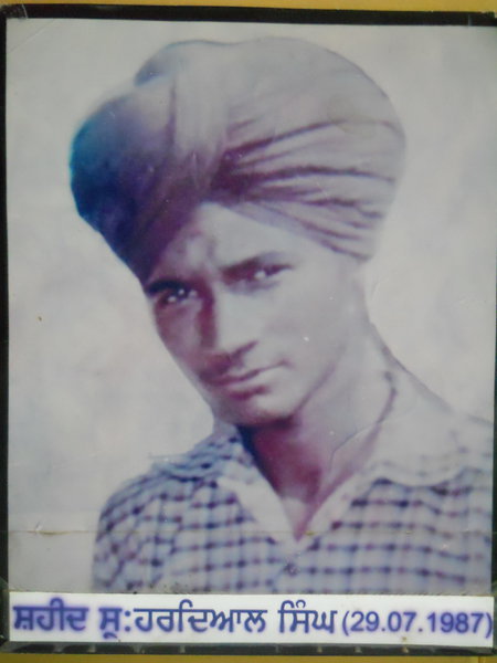 Photo of Hardyal Singh, victim of extrajudicial execution on July 29, 1987, in Mehta, by Punjab Police