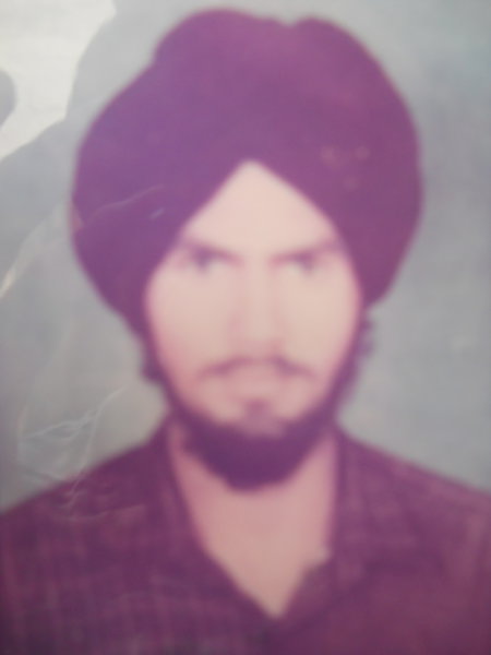 Photo of Manjinder Singh, victim of extrajudicial execution on May 21, 1987, in Ajnala, by Punjab Police