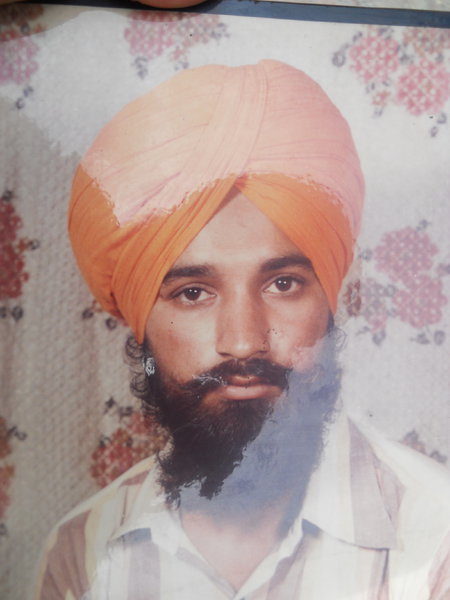 Photo of Harbhajan Singh, victim of extrajudicial execution on July 13, 1991, in Goindwal, by Central Reserve Police Force