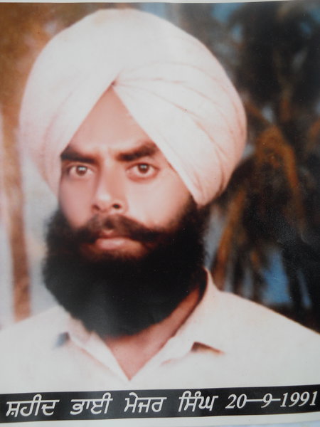 Photo of Major Singh, victim of extrajudicial execution on September 20, 1991Central Reserve Police Force