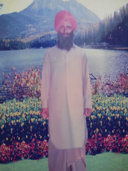 Photo of Sukhdev Singh, victim of extrajudicial execution between July 20, 1990 and July 30,  1991, in Harike, by Punjab Police