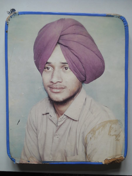 Photo of Dawinder Singh, victim of extrajudicial execution on August 16, 1989, in Ajnala, Amritsar,  by Punjab Police; Central Reserve Police Force, in Ajnala, Amritsar, Majitha, by Punjab Police