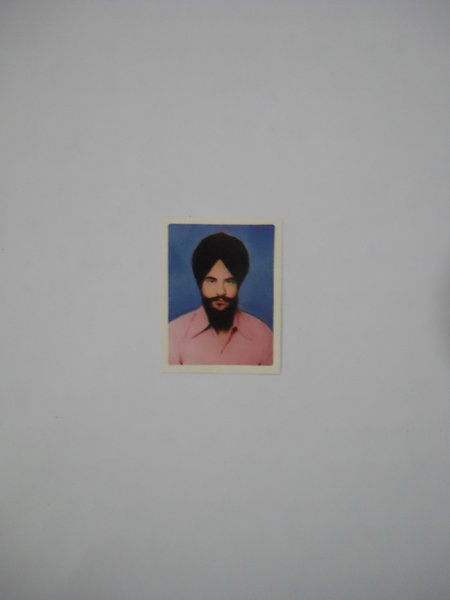 Photo of Mohinder Singh, victim of extrajudicial execution on December 15, 1987, in Verowal, by Punjab Police