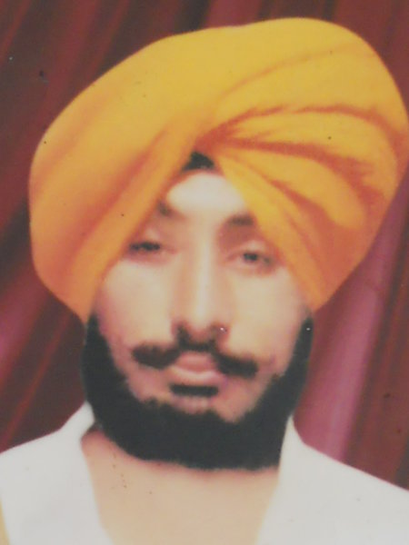 Photo of Satwinder Singh, victim of extrajudicial execution between December 1, 1990 and January 31,  1991 by Central Reserve Police ForceCentral Reserve Police Force