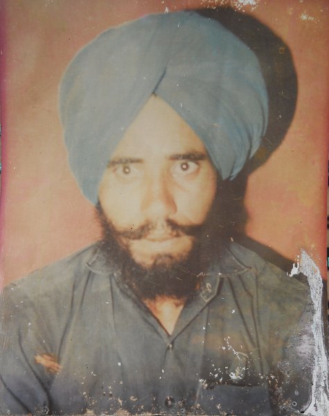 Photo of Satnam Singh, victim of extrajudicial execution on December 22, 1991, in Bathinda,  by Punjab Police; Central Reserve Police Force, in Phul, by Punjab Police
