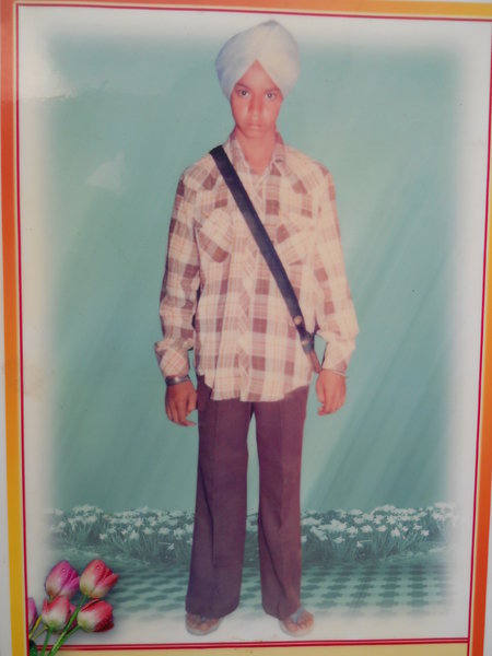 Photo of Baldev Singh, victim of extrajudicial execution between March 1, 1986 and April 30,  1986, in Bhagha Purana, by Punjab Police