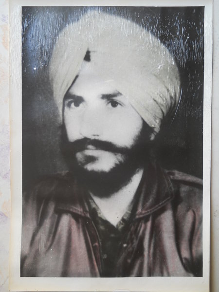 Photo of Gurmeet Singh, victim of extrajudicial execution on October 14, 1990, in Bathinda, Firozpur, Bhucho Mandi, Lambi, Balianwala, by Punjab Police