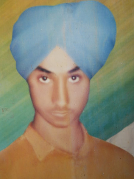 Photo of Surjit Singh, victim of extrajudicial execution between September 11, 1991 and September 12,  1991, in Khadur Sahib, Verowal, by Punjab Police