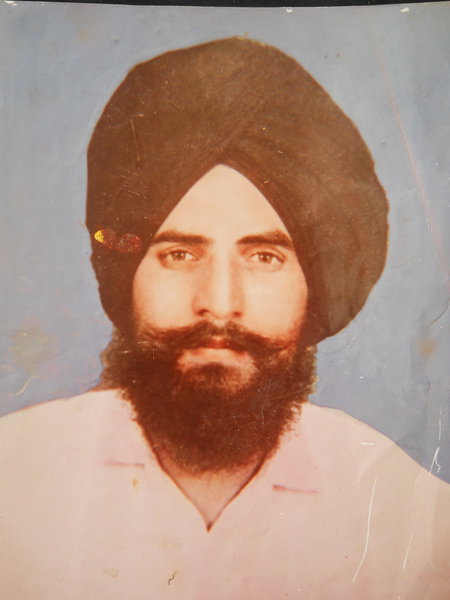 Photo of Balwinder Singh, victim of extrajudicial execution on April 05, 1992, in Moga, by Punjab Police; Criminal Investigation Agency