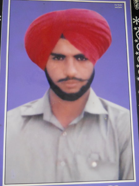 Photo of Jagseer Singh, victim of extrajudicial execution on September 08, 1989, in Guru Har Sahai, by Punjab Police; Black cat