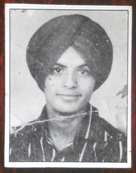 Photo of Balwinder Singh, victim of extrajudicial execution on December 06, 1992, in Chohla Sahib, by Punjab Police