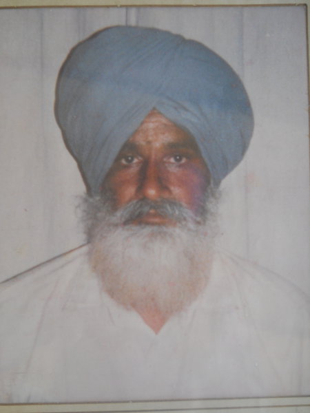 Photo of Diljit Singh, victim of extrajudicial execution on June 17, 1992, in Jaitu, by Punjab Police