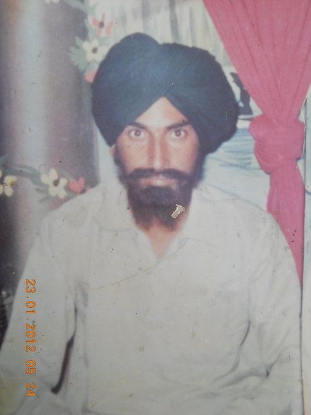 Photo of Bahal Singh, victim of extrajudicial execution between October 15, 1991 and November 15,  1991, in Mehna, by Punjab Police