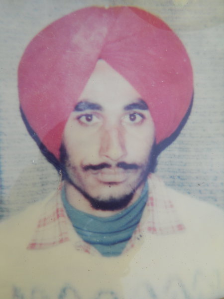 Photo of Jagjit Singh, victim of extrajudicial execution between November 15, 1992 and November 20,  1992, in Bathinda, by Punjab Police