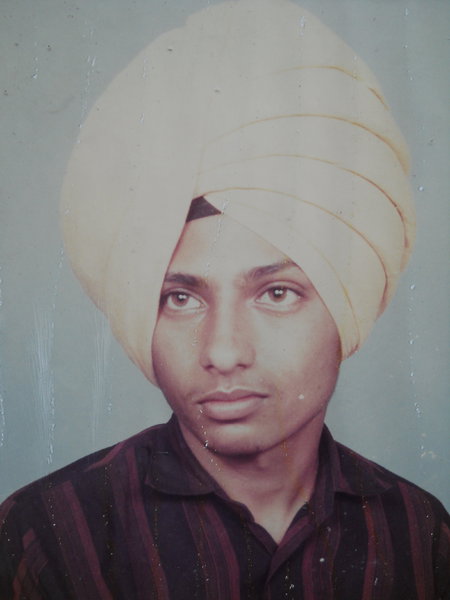 Photo of Jaskaran Singh, victim of extrajudicial execution on April 07, 1991, in Bhagha Purana, by Punjab Police