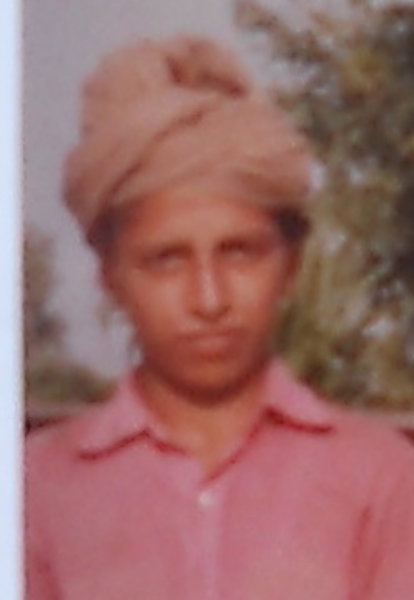 Photo of Palwinder Singh, victim of extrajudicial execution on June 11, 1990, in Makhu, by Punjab Police; Central Reserve Police Force