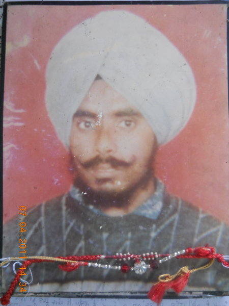 Photo of Mangal Singh, victim of extrajudicial execution between August 1, 1990 and August 30,  1990, in Adampur, by Punjab Police