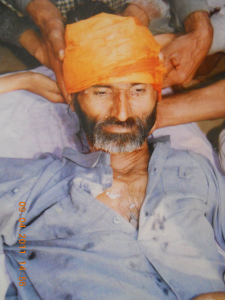 Photo of Sucha Singh, victim of extrajudicial execution on December 16, 1992, in Gurdaspur, by Punjab Police