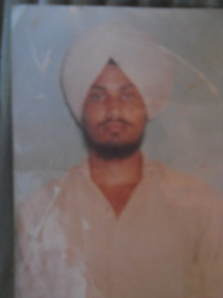 Photo of Parminder Singh, victim of extrajudicial execution between January 12, 1990 and January 13,  1990, in Batala, by Punjab Police