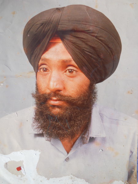 Photo of Harbhej Singh, victim of extrajudicial execution on June 20, 1990, in Purana Shalla, by Punjab Police