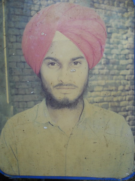 Photo of Pargat Singh, victim of extrajudicial execution on November 14, 1992, in Ghuman Kalan, Batala, by Punjab Police