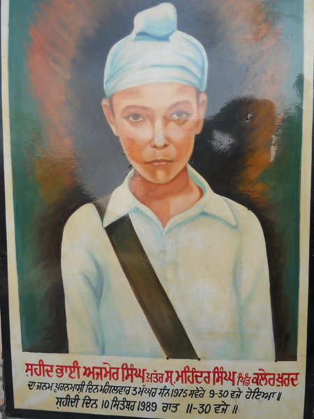 Photo of Ajmer Singh, victim of extrajudicial execution on September 10, 1989, in Batala, by Black cat
