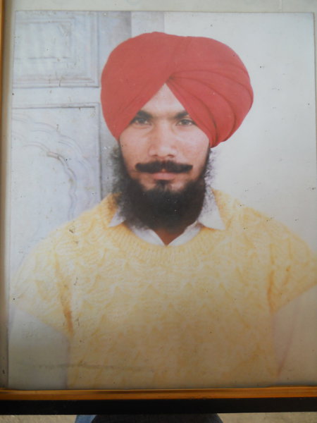 Photo of Balkar Singh, victim of extrajudicial execution on April 23, 1992, in Kathu Nangal, Majitha, Mehta, by Punjab Police