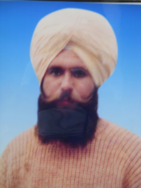Photo of Satnam Singh, victim of extrajudicial execution between July 12, 1993 and October 13,  1993, in Sangrur, by Punjab Police