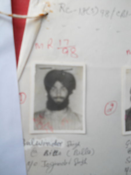 Photo of Balwinder Singh, victim of extrajudicial execution between April 8, 1992 and April 10,  1992, in Batala, by Punjab Police