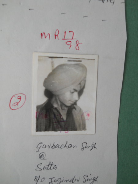 Photo of Gurbachan Singh, victim of extrajudicial execution between April 8, 1992 and April 10,  1992, in Batala, by Punjab Police