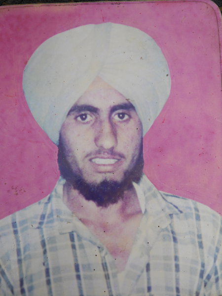 Photo of Sukhjinder Singh, victim of extrajudicial execution on November 25, 1991, in Gurdaspur, by Punjab Police