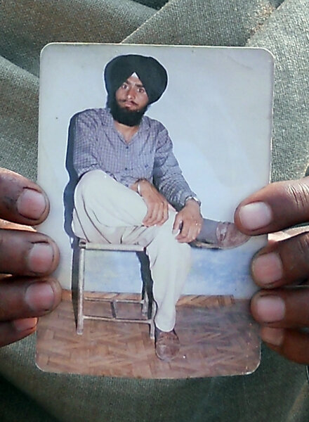 Photo of Ranjeet Singh, victim of extrajudicial execution on October 28, 1992, in Fatehgarh Churian, by Punjab Police