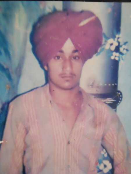 Photo of Balwinder Singh, victim of extrajudicial execution on May 18, 1989, in Jalandhar, by Punjab Police