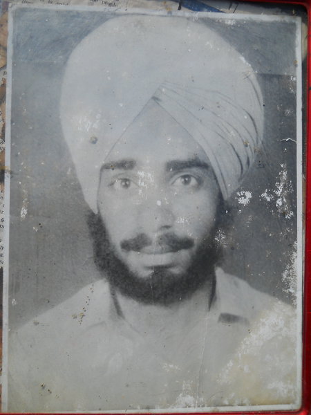 Photo of Darshan Singh, victim of extrajudicial execution between March 1, 1991 and April 31,  1991, in Dhariwal, by Punjab Police