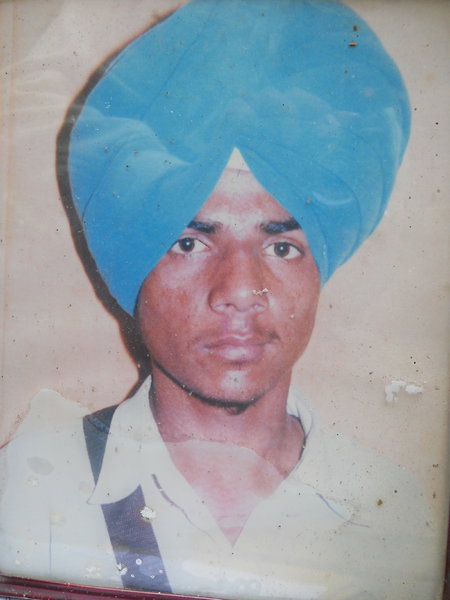 Photo of Dalwinder Singh, victim of extrajudicial execution on October 21, 1989, in Kahnuwan, by Punjab Police