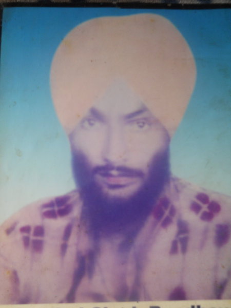 Photo of Gurbhej Singh, victim of extrajudicial execution between May 1, 1985 and June 30,  1985, in Patiala, by Punjab Police