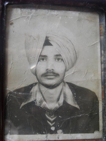 Photo of Harjit Singh, victim of extrajudicial execution on February 19, 1992, in Batala, by Punjab Police