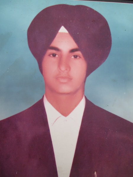Photo of Baljinder Singh, victim of extrajudicial execution on August 13, 1989, in Batala, by Punjab Police