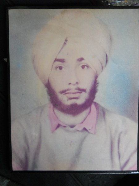 Photo of Gurlat Singh, victim of extrajudicial execution between September 15, 1991 and September 16,  1991, in Mahilpur, Garhshankar, by Punjab Police