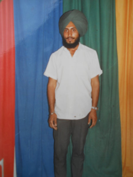 Photo of Gurmeet Singh, victim of extrajudicial execution on March 29, 1991, in Khanna, by Punjab Police