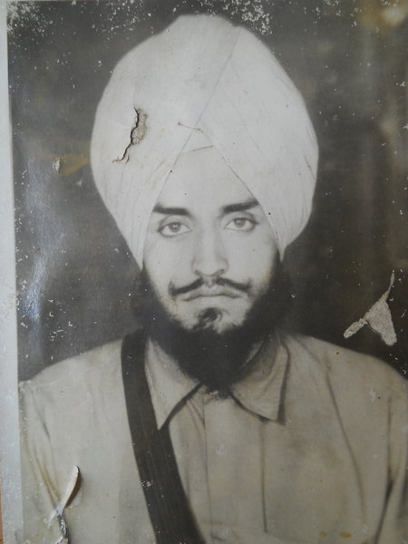 Photo of Hardev Singh, victim of extrajudicial execution on December 17, 1987, in Ghal Kalan, by Punjab Police